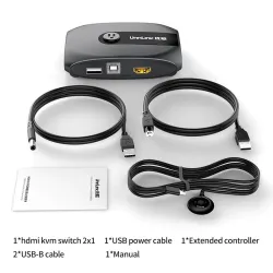 Commutateur KVM HDMI - avec prolongateur - 4 USB 2.0 - 4K30Hz 1080P60Hz