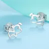 Boucles d'oreilles en forme de petit chien - argent sterling 925
