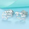 Boucles d'oreilles en forme de petit chien - argent sterling 925