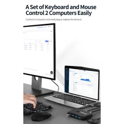 Commutateur KVM - USB 2.0 / 3.0 - pour Windows 10 / PC / clavier / souris / imprimante - partage / appairage