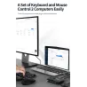 Commutateur KVM - USB 2.0 / 3.0 - pour Windows 10 / PC / clavier / souris / imprimante - partage / appairage