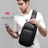 Sac à bandoulière pour ordinateur portable à la mode - sac à dos avec port de chargement USB - étanche