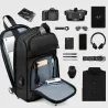 Sac à bandoulière pour ordinateur portable à la mode - sac à dos avec port de chargement USB - étanche