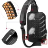 Sac à bandoulière pour ordinateur portable à la mode - sac à dos avec port de chargement USB - étanche