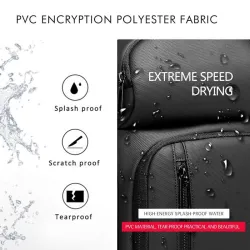 Sac à bandoulière pour ordinateur portable à la mode - sac à dos avec port de chargement USB - étanche