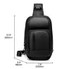 Sac à bandoulière pour ordinateur portable à la mode - sac à dos avec port de chargement USB - étanche