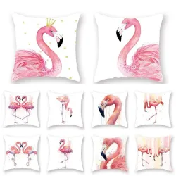 Decorative cushion cover - with pink flamingo - 45 * 45cmCushion covers