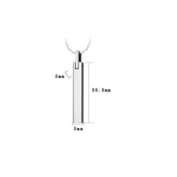 Classic stick shaped pendant - with chain - tungsten - unisexNecklaces
