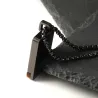 Natural black tiger eye stone pendant - with chain - stainless steelNecklaces