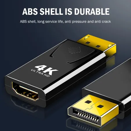 Convertisseur DP vers HDMI - adaptateur - 4K - pour PC / TV / projecteurs
