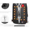 Sac à bandoulière pour ordinateur portable à la mode - sac à dos avec port de chargement USB - étanche
