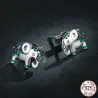 Boucles d'oreilles clous avec mini éléphant