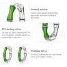 Boucles d'oreilles rondes avec bambou vert - argent sterling 925