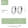 Boucles d'oreilles à carreaux contraste rose-blanc - argent sterling 925