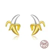 Banana shaped stud earrings - 925 sterling silverEarrings