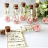 Mini bouteilles en verre avec bouchon - décoration mariages à suspendre - 25ml