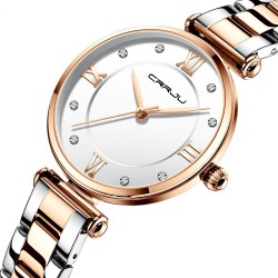 CRRJU - fashionable luxury watch - Quartz - waterproof - stainless steelWatches