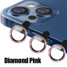 Protecteur d'objectif d'appareil photo en diamant - anneau en métal scintillant - pour iPhone