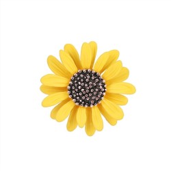 Sunflower - metal brooch