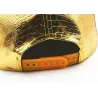 Baseball cap - leather snapback - with metal leaf - hip hop styleHats & Caps