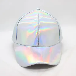 Casquette de baseball arc-en-ciel - cuir verni - style hip-hop