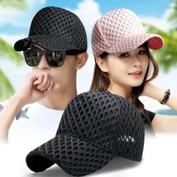Casquette de baseball en filet - style hip-hop - unisexe