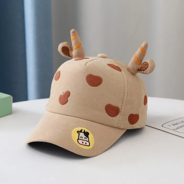 Casquette de baseball pour enfants - avec bande dessinée vache / cornes