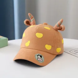 Casquette de baseball pour enfants - avec bande dessinée vache / cornes