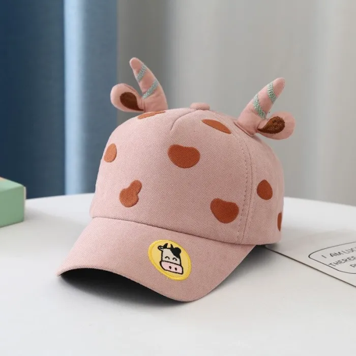 Casquette de baseball pour enfants - avec bande dessinée vache / cornes