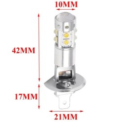 Ampoule de phare de voiture - H1 - 6000K - 80W - LED COB - 2 pièces