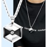 Hexagonal pendant with crystal - tungsten necklaceNecklaces