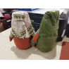 Knitted faceless green Santa Claus - Christmas decorationChristmas