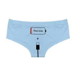 Culotte sexy - sans coutures - taille basse - inscription Please Charge
