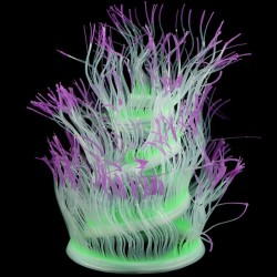 Flexible silicone coral / anemone - glowing in dark - aquarium decorationAquarium