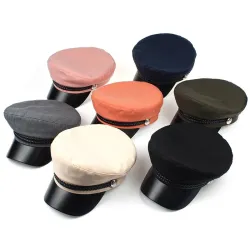 Casquette à la mode avec visière - style militaire / capitaine - unisexe