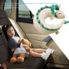 Oreiller en forme de dragon blanc / vert - peluche