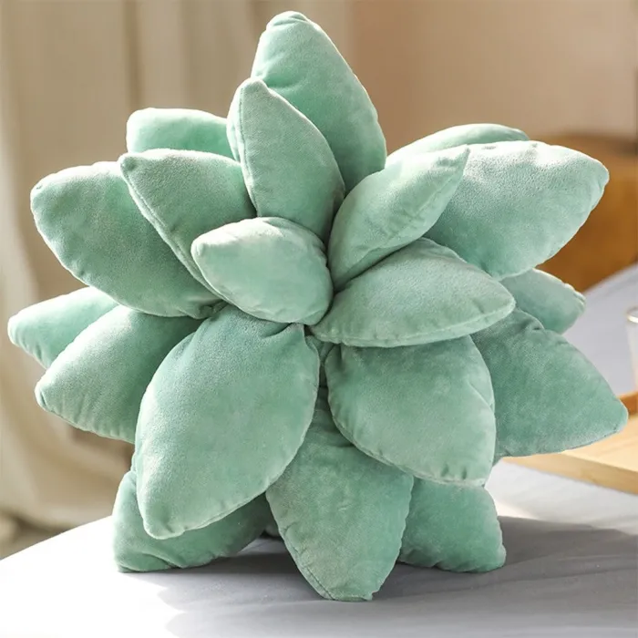 Oreiller décoratif en peluche - cactus succulent