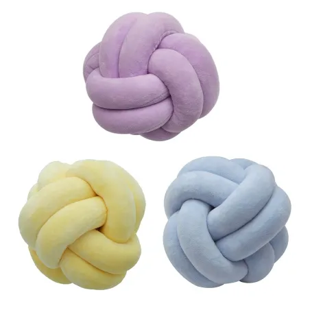 Oreiller boule noeud - style nordique - 18cm