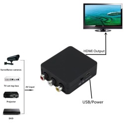 Adaptateur convertisseur AV vers HDMI AV2HDMI 1080p