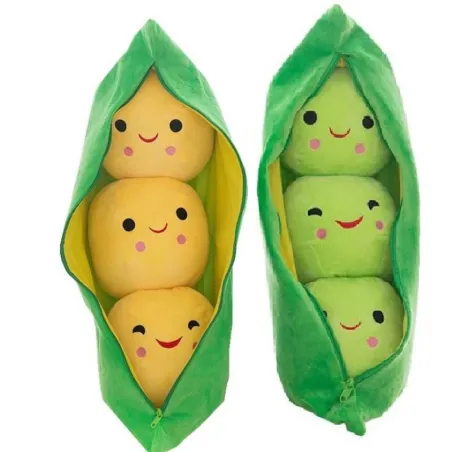 Jouet en forme de pois avec boules - étui à crayons en peluche