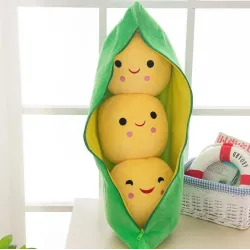 Jouet en forme de pois avec boules - étui à crayons en peluche