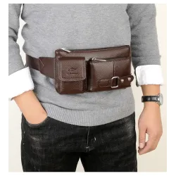 Sac à bandoulière/taille multifonctionnel - un petit portefeuille - avec fermetures éclair/poches