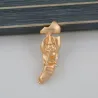 Broche dorée rétro - abstrait asymétrique