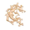 Broche rétro dorée mate - forme rectangulaire abstraite