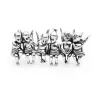 Broche vintage - 6 figurines anges chanceux