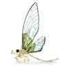 Broche élégante - avec libellule transparente / cristaux