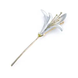 Broche élégante avec fleur de lys