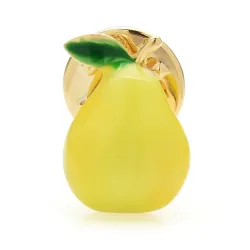 Broche tendance avec une poire jaune