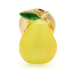 Trendy brooch with a yellow pear