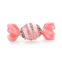 Broche en forme de bonbon sucré - avec strass